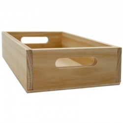 Caja madera natural 22x14.5x5.5cm