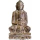 Estatua Buda madera tallada 50cm - blanca