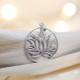 Colgante plata - liso flor de loto