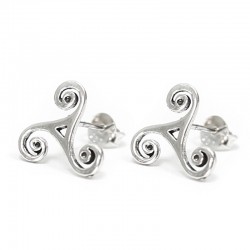 Pendientes plata - trisquel hippie