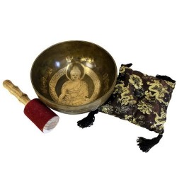 Set de Regalo cuenco de Bronce - Buda oro