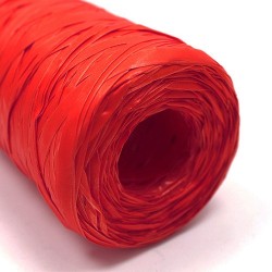 Rolo de ráfia sintética 200m - vermelho