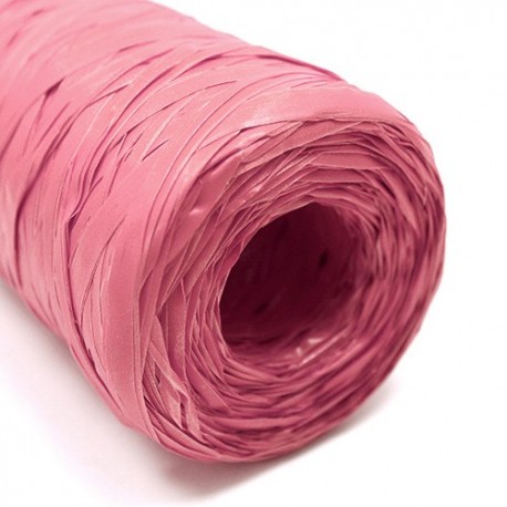 Rolo de ráfia sintética 200m - rosa