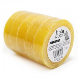 5 Jabón natural con esponja - Miel y Propóloeo