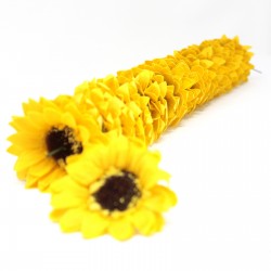 25 Flores girasol manualidades deco grande - amarilla