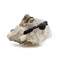 Turmalina de matriz de quartzo de rocha - 500 a 750grs.