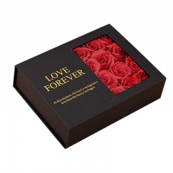 Caja flores jabón para bisutería - rojo