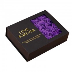Caja flores jabón para bisutería - morado