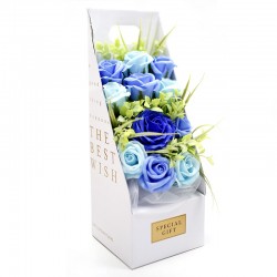 Buquê de flores de sabão na caixa - lavanda