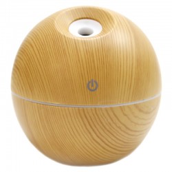 Humidificador aroma forma esfera madera pino