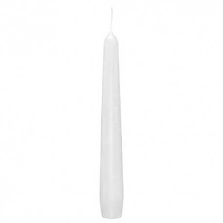 10 velas cônicas Branco 200x21mm