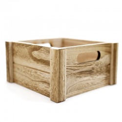 Caja madera vintage 18x18x9,5cm