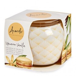 3 Velas perfumadas en vaso - macarons de vainilla