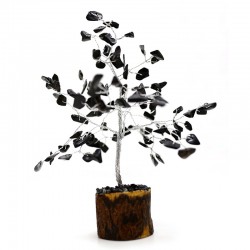 Árvore de Gemas Feng Shui - 100 Gemas de Turmalina Negra