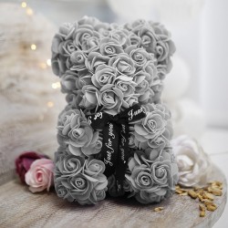 Rosas de urso decorativas 25cm - turquesa