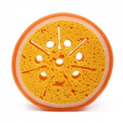 Esponja baño naranja