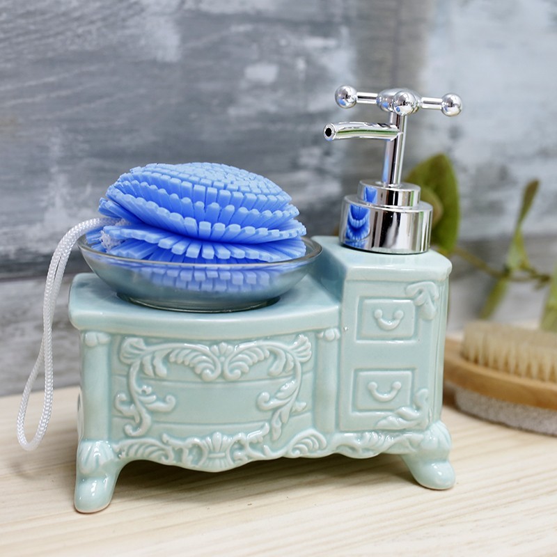 Dispensador jabón vintage con esponja - azul - AW Regalos ...