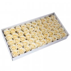 Flores de jabón manualidades - beige