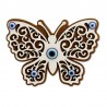 Imán madera ojo turco - Mariposa