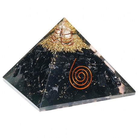1 pirâmide de orgonite - turmalina negra