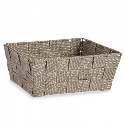 4 cestas de nylon 17cm - natural
