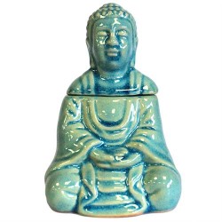 Queimador de óleo Buda sentado - azul