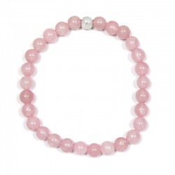Pulsera cuarzo rosa 6mm