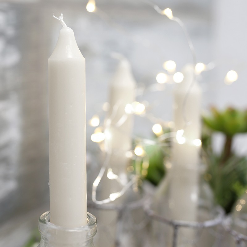 24 Velas candelabro - blanca - AW Regalos Mayorista fabricante y