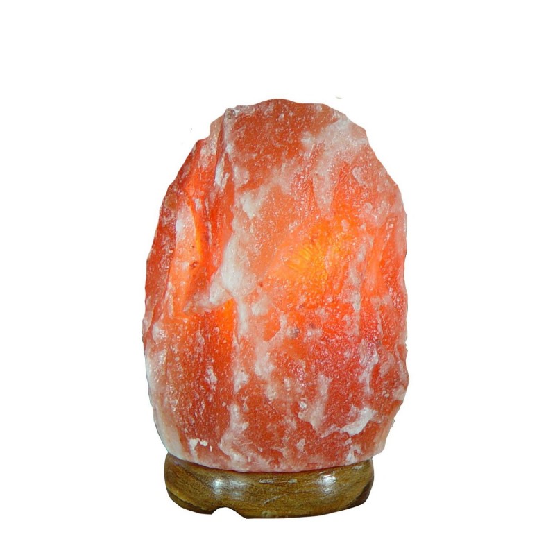 Lámpara de sal del Himalaya, forma de ángel, hecha a mano, auténtica sal  del Himalaya, sal de roca, lámpara de sal rosa, alambre y bombilla de 15  vatios -  España