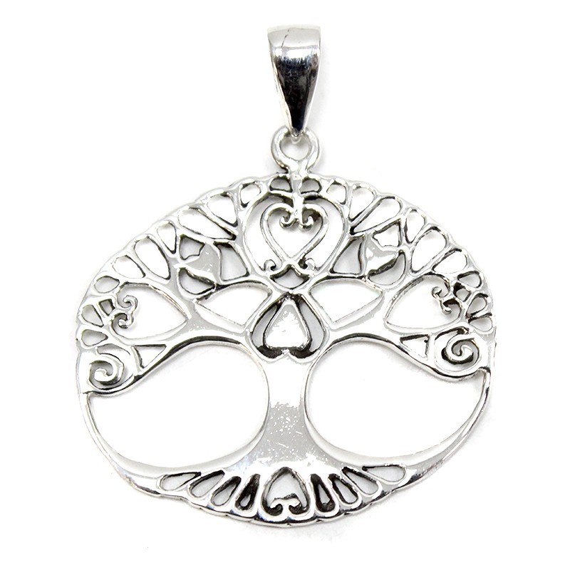 Colgante plata árbol de la vida corazón - AW Regalos Mayorista