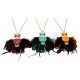 3 Colgantes buhos funky plumas - cuerpo multicolor