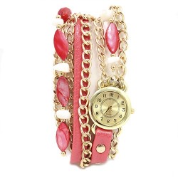 Relógio pulseira - rosa e madrepérola