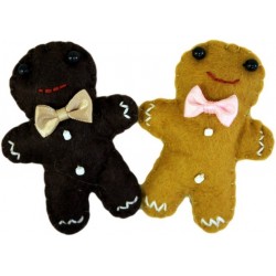 4 Broches fieltro - muñecos jengibre