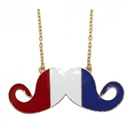 6 Colgantes bigotitos bandera Francia