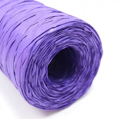 Rolo de ráfia violeta sintética 200m