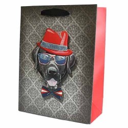 12 Bolsas de regalo lujo - perros tipo divertidos