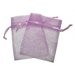 30 Bolsas organza 6x8cm - Lavanda