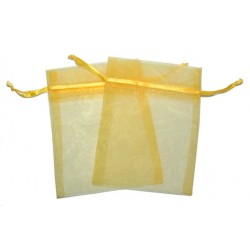 30 Bolsas organza 6x8cm - Amarilla