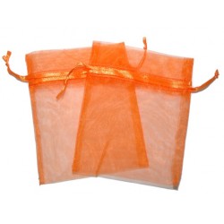 30 Bolsas organza 6x8cm - Naranja