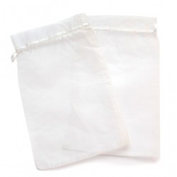 20 Bolsas organza 15x24cm - Blanco