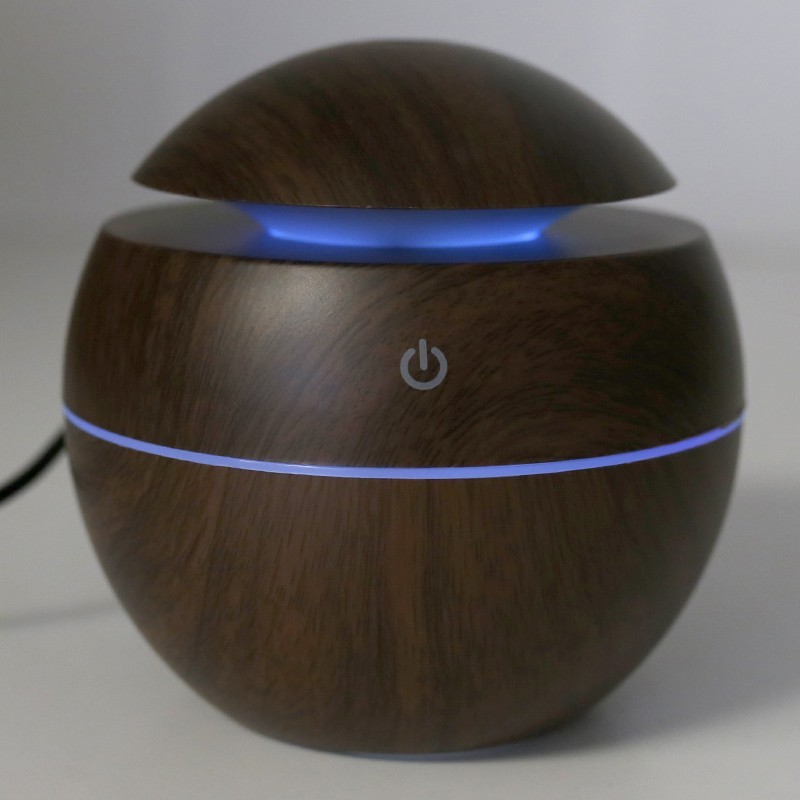 Humidificador aroma forma bola madera palo de rosa - AW Regalos