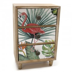 Mueble 3 cajones flamencos 9x22.5x15cm