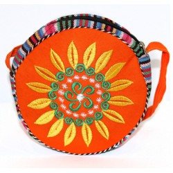 3 bolsos tibetanos redondo - naranja 18cm