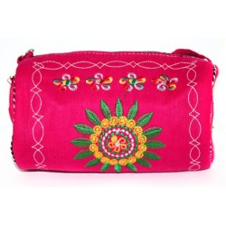 3 bolsos tibetanos - baguette fucsia 20x10cm