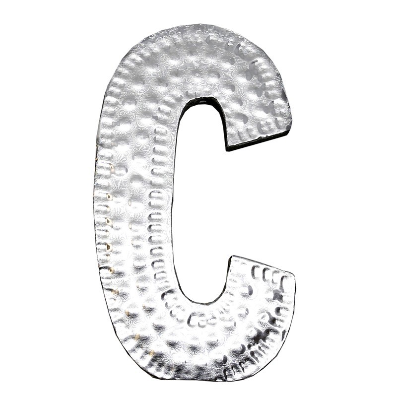 4 letras plateadas C - AW Regalos Mayorista fabricante y distribuidor