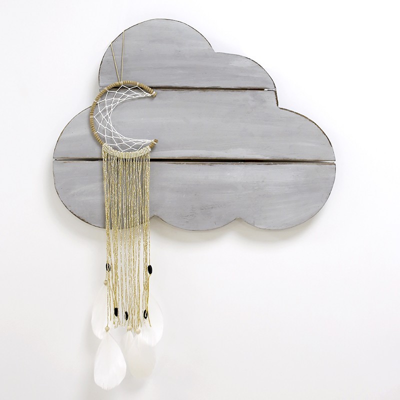 Nube madera decorativa gris - AW Regalos Mayorista fabricante y