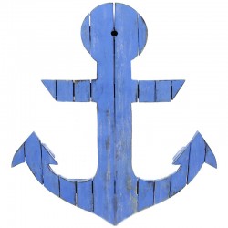 Ancla decorativa azul 45x38cm