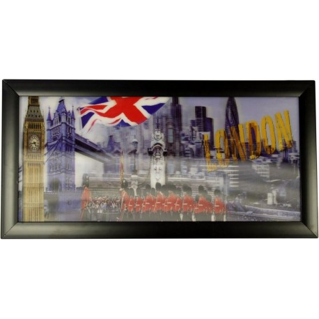 Cuadros HD 3D - Londres y bandera