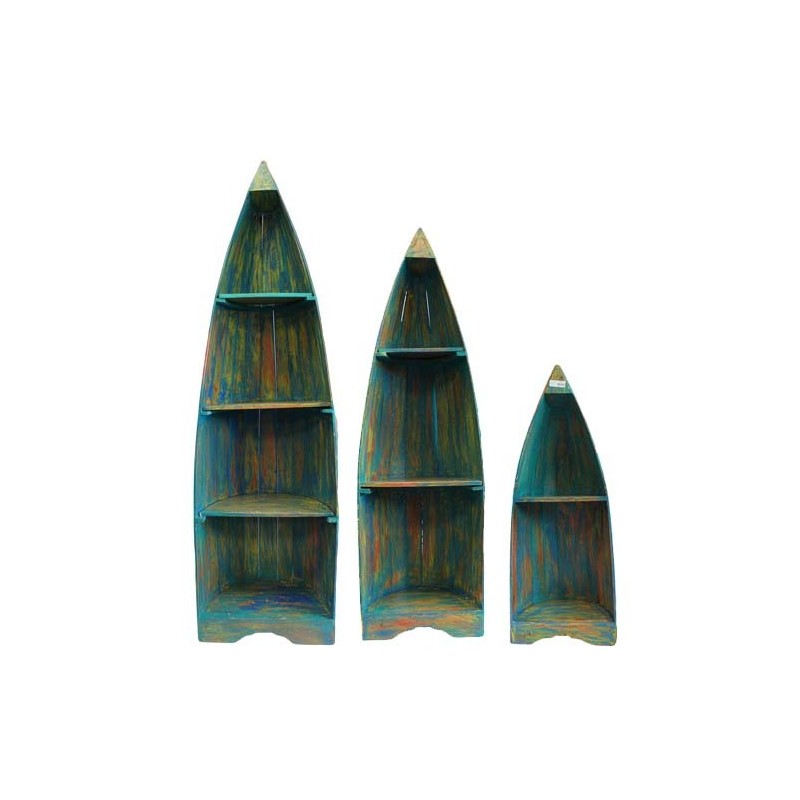 Set de 3 Estanterias Barco - Decapada - AW Regalos Mayorista fabricante