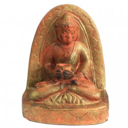 Buda terracota rústico - sentado